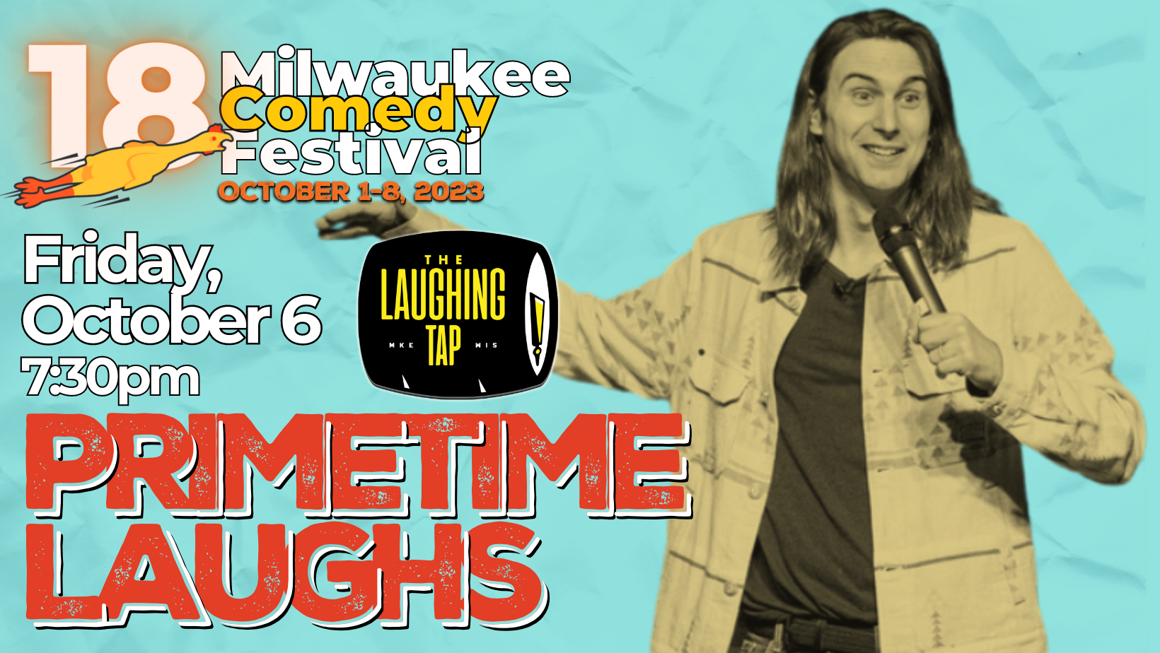 Prime Time Laughs Oct 6 at 7:30pm