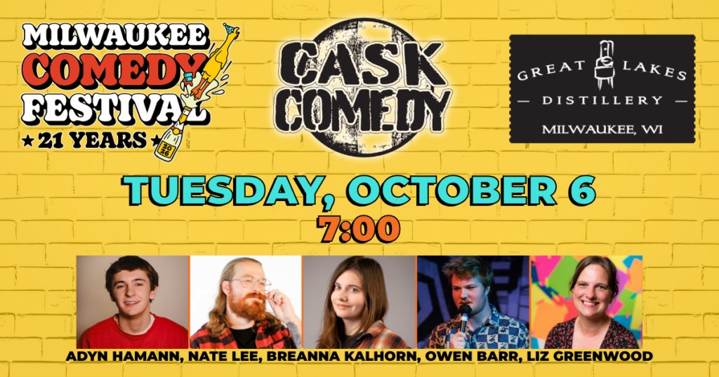 Cask Comedy at Great Lakes Distillery Oct 6 7pm