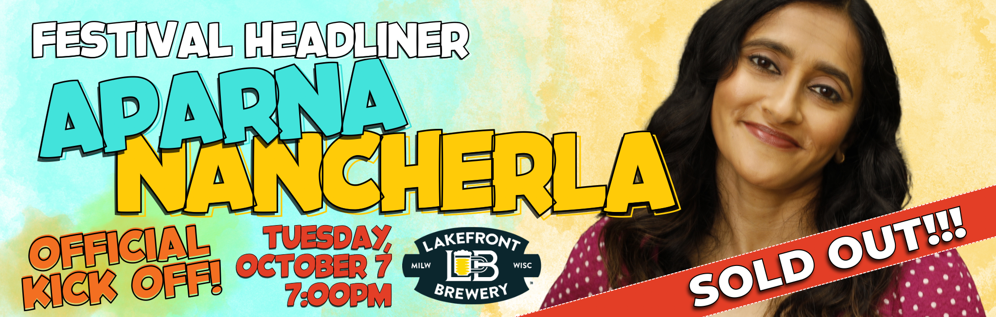Aparna Nancherla Official Kick Off Oct 7 SOLD OUT!