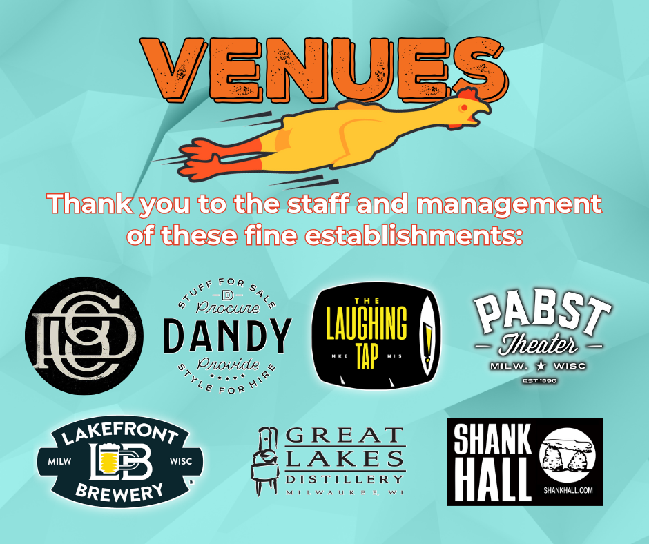 Thanks to all the staff and Management at our venues this year!